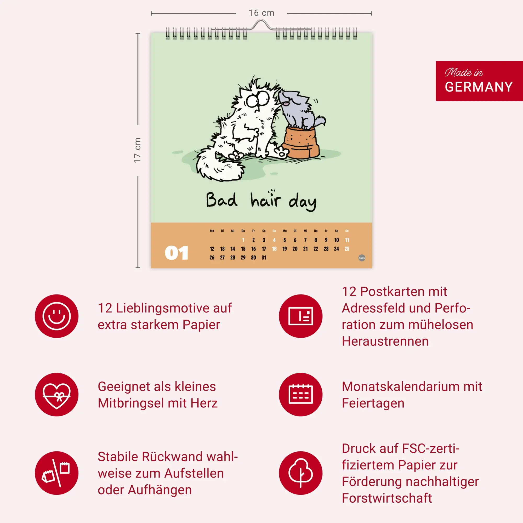 Bild: 9783756412358 | Simons Katze Postkartenkalender 2026 | Simon Tofield | Kalender | 2026