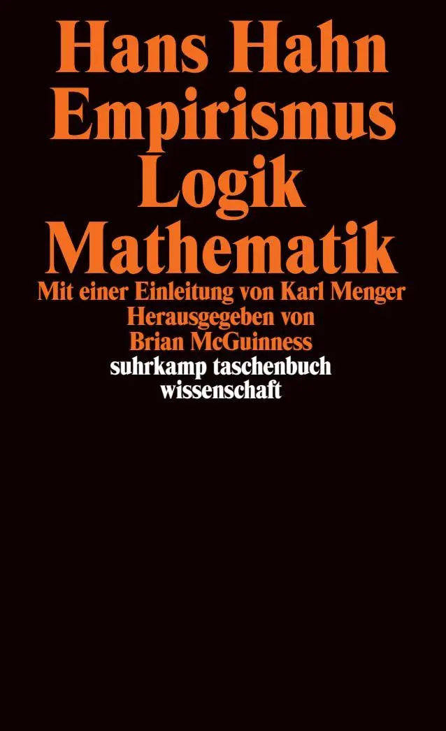 Cover: 9783518282458 | Empirismus, Logik, Mathematik | Hans Hahn | Taschenbuch | 179 S.
