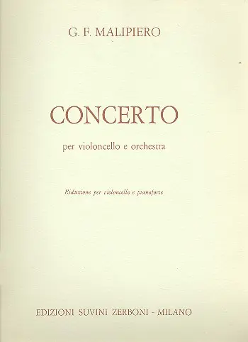 Cover: 9790215602458 | Concerto(Rid) | Gian Francesco Malipiero | Partitur