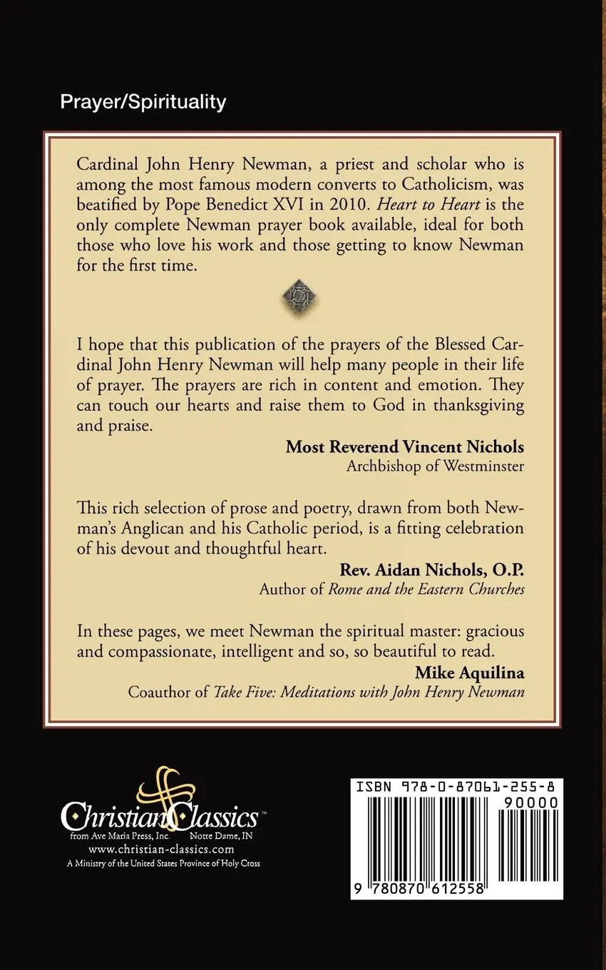 Rückseite: 9780870612558 | Heart to Heart | A Cardinal Newman Prayerbook | John Henry Newman