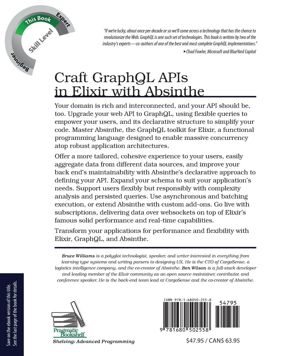 Rückseite: 9781680502558 | Craft Graphql APIs in Elixir with Absinthe | Bruce Williams (u. a.)