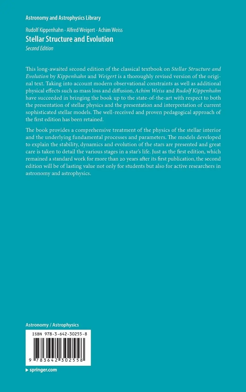 Rückseite: 9783642302558 | Stellar Structure and Evolution | Rudolf Kippenhahn (u. a.) | Buch