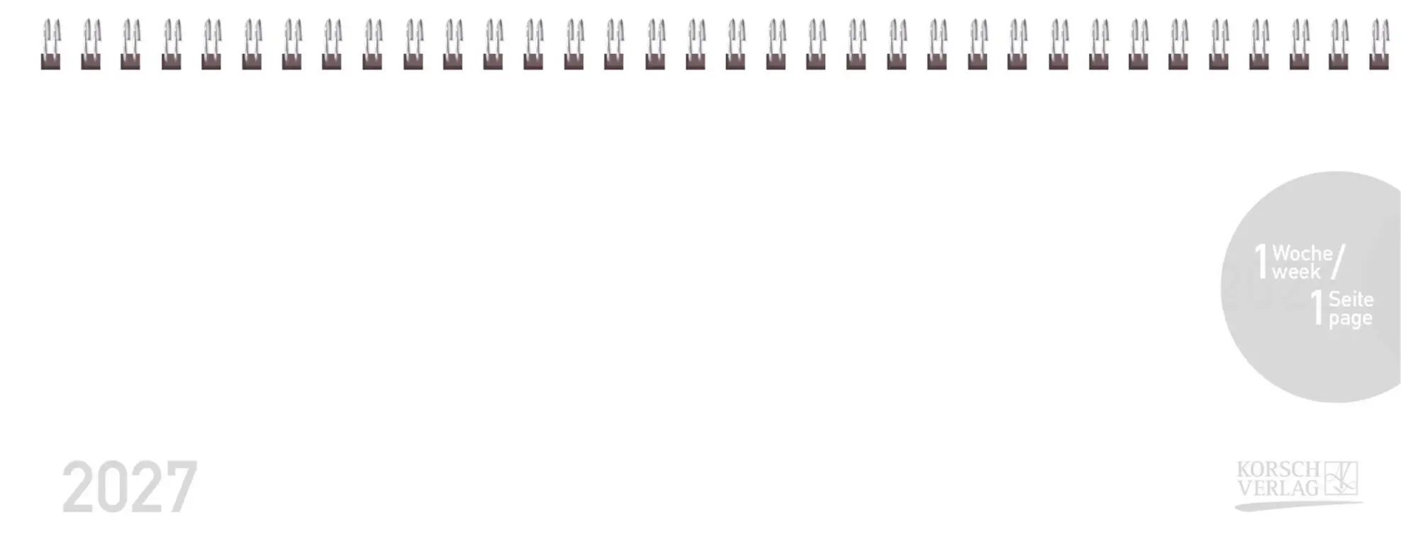 Cover: 9783819302558 | Tischkalender quer Classic Colourlux 2027 weiß | Korsch Verlag | 64 S.