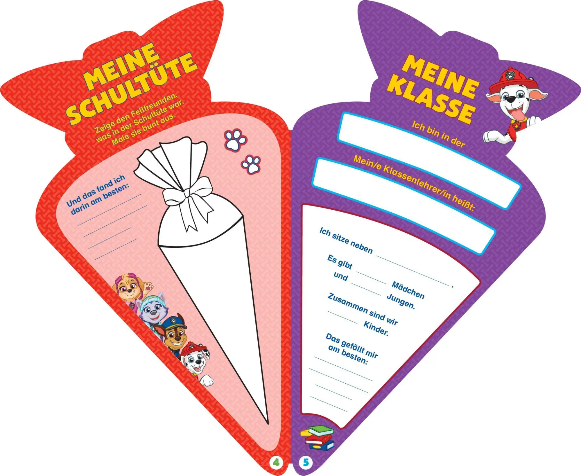 Bild: 9783849932558 | PAW Patrol Ich bin jetzt ein Schulkind! Eintragen, Rätseln, Stickern