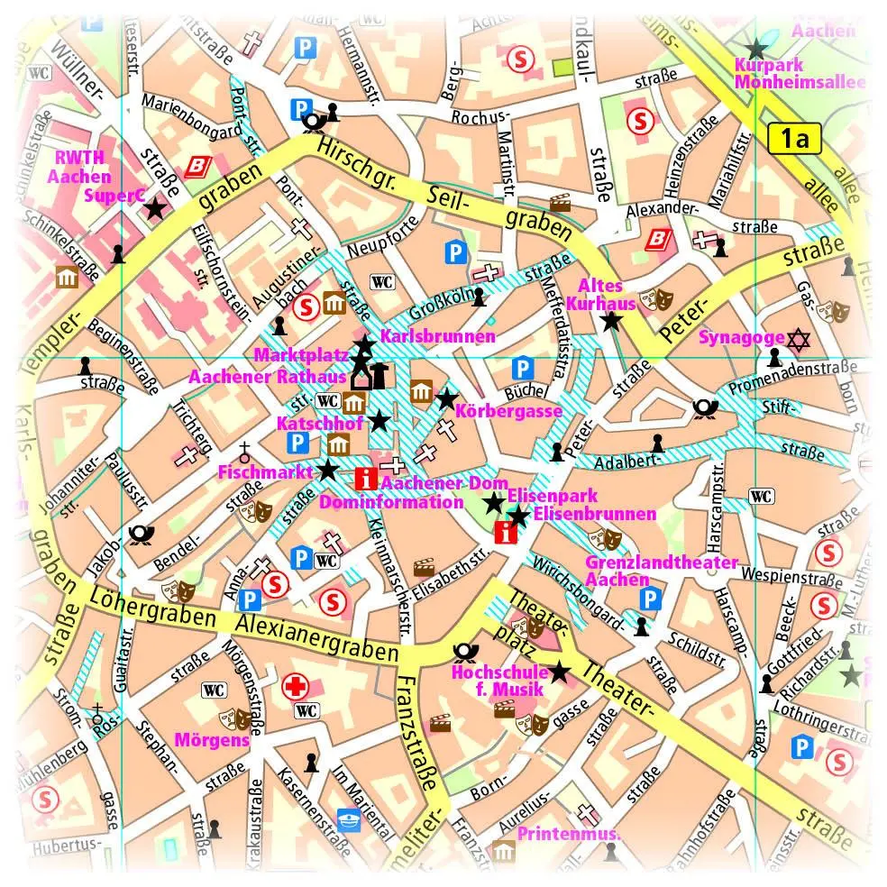 Bild: 9783961322558 | Aachen. Stadtplan 1:14 000 | (Land-)Karte | Stadtplan (PUBLICPRESS)