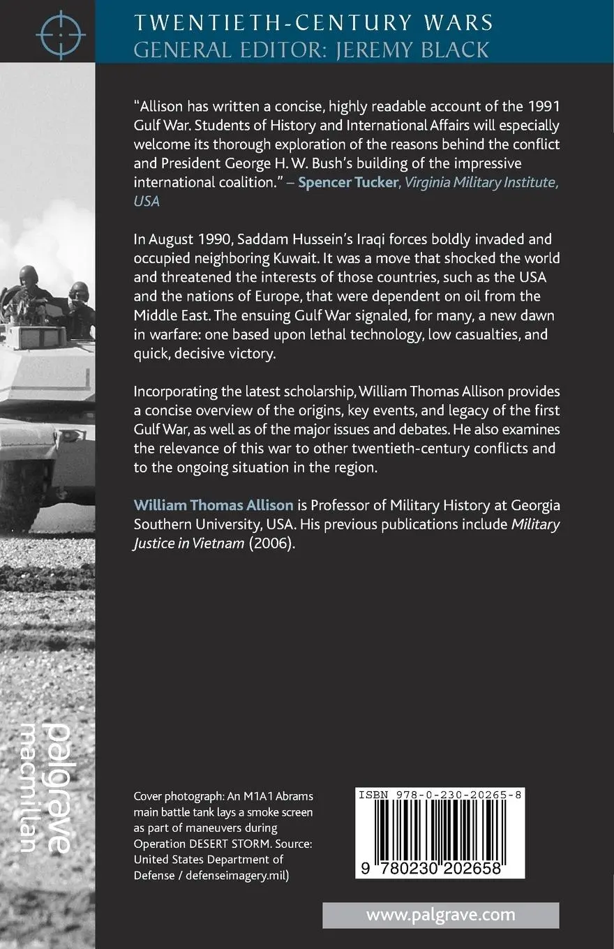 Rückseite: 9780230202658 | The Gulf War, 1990-91 | William Thomas Allison | Taschenbuch | 224 S.