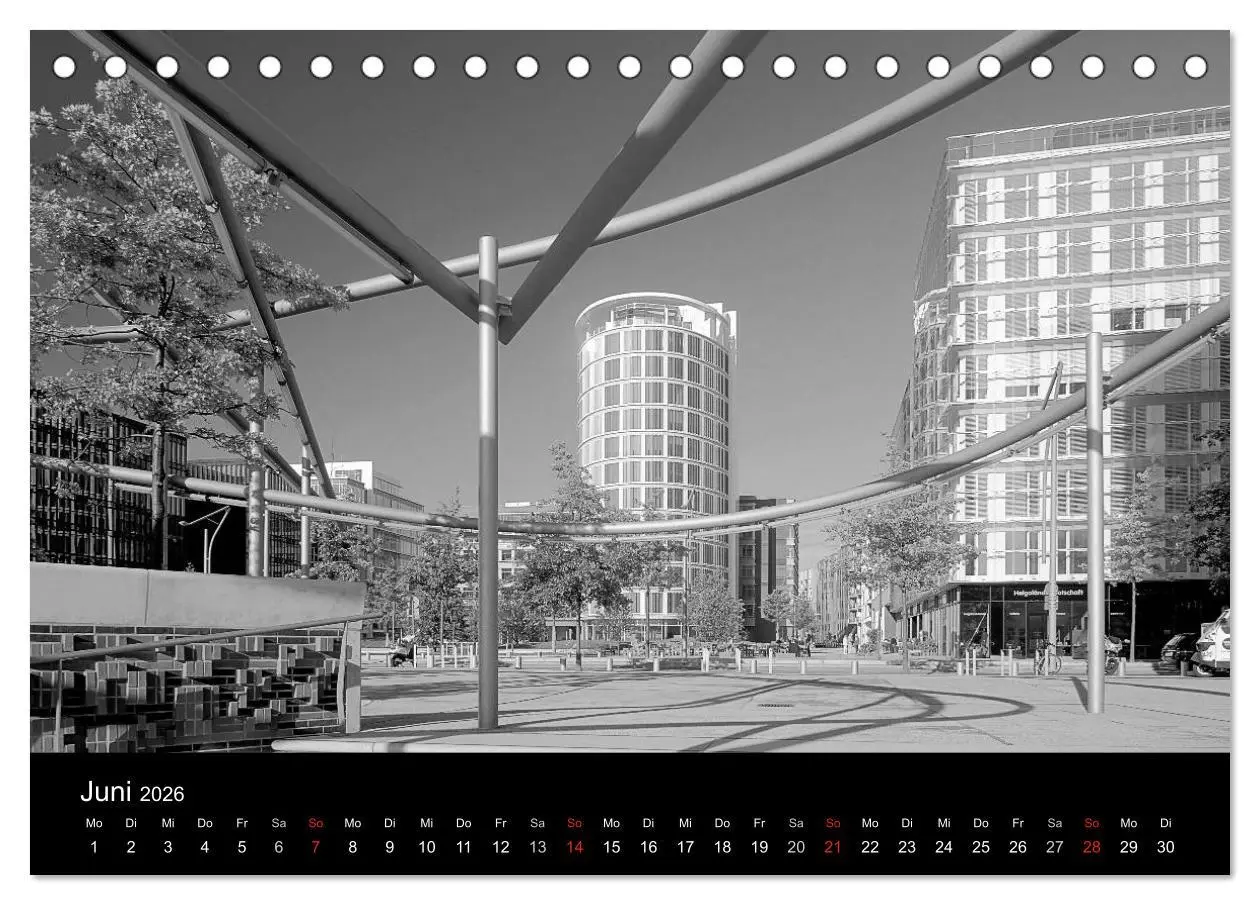 Bild: 9783516112658 | Hamburg monochrome Impressionen (Tischkalender 2026 DIN A5 quer),...