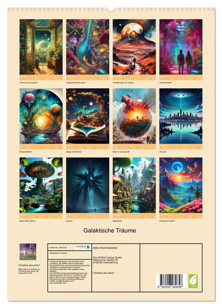 Bild: 9783516282658 | Galaktische Träume (hochwertiger Premium Wandkalender 2026 DIN A2...