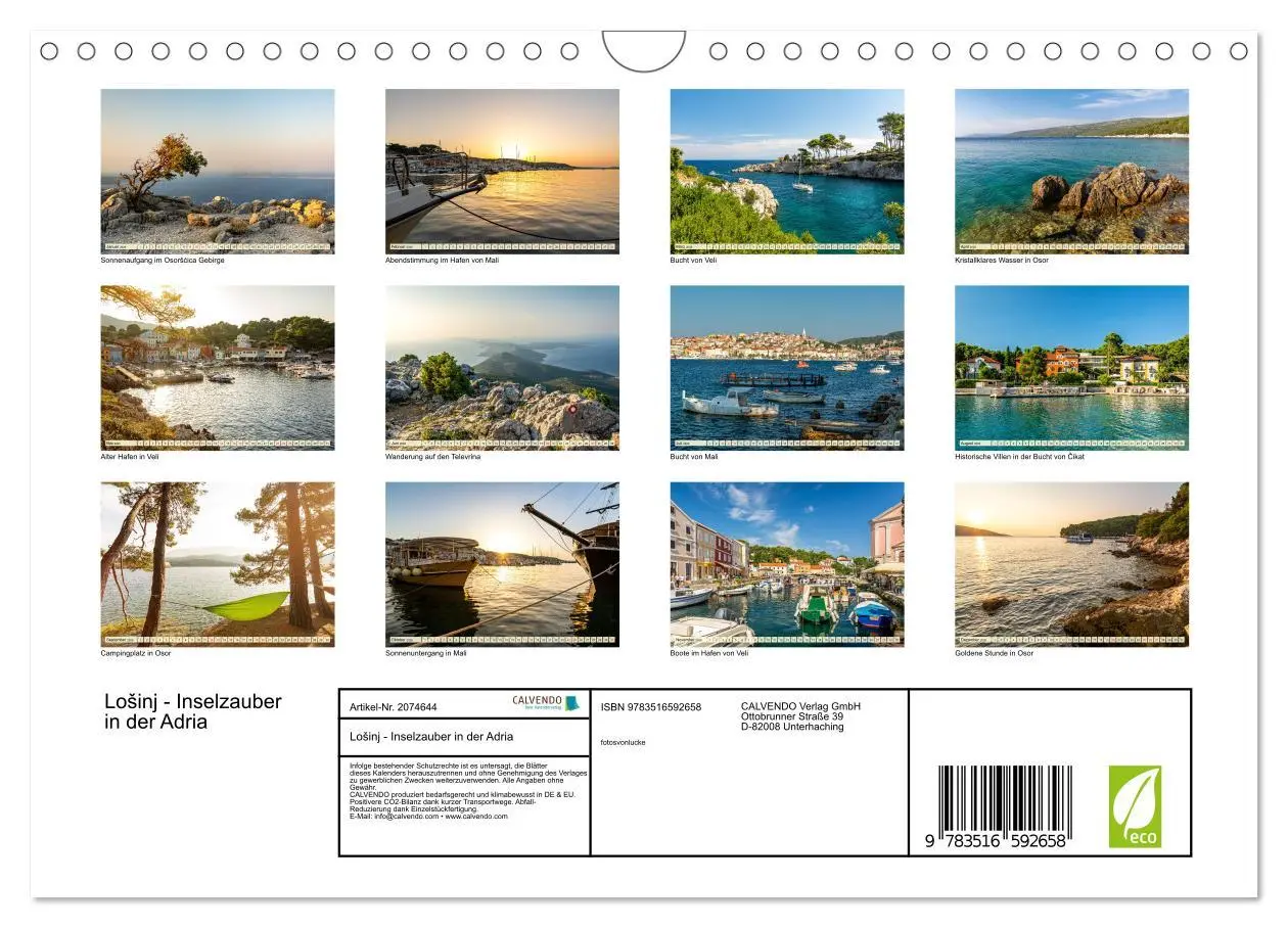 Bild: 9783516592658 | Lo¿inj - Inselzauber in der Adria (Wandkalender 2026 DIN A4 quer),...