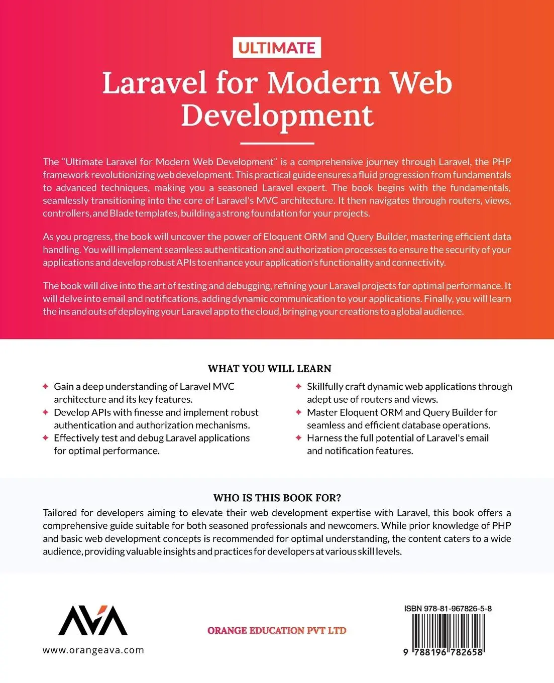 Rückseite: 9788196782658 | Ultimate Laravel for Modern Web Development | Drishti Jain | Buch