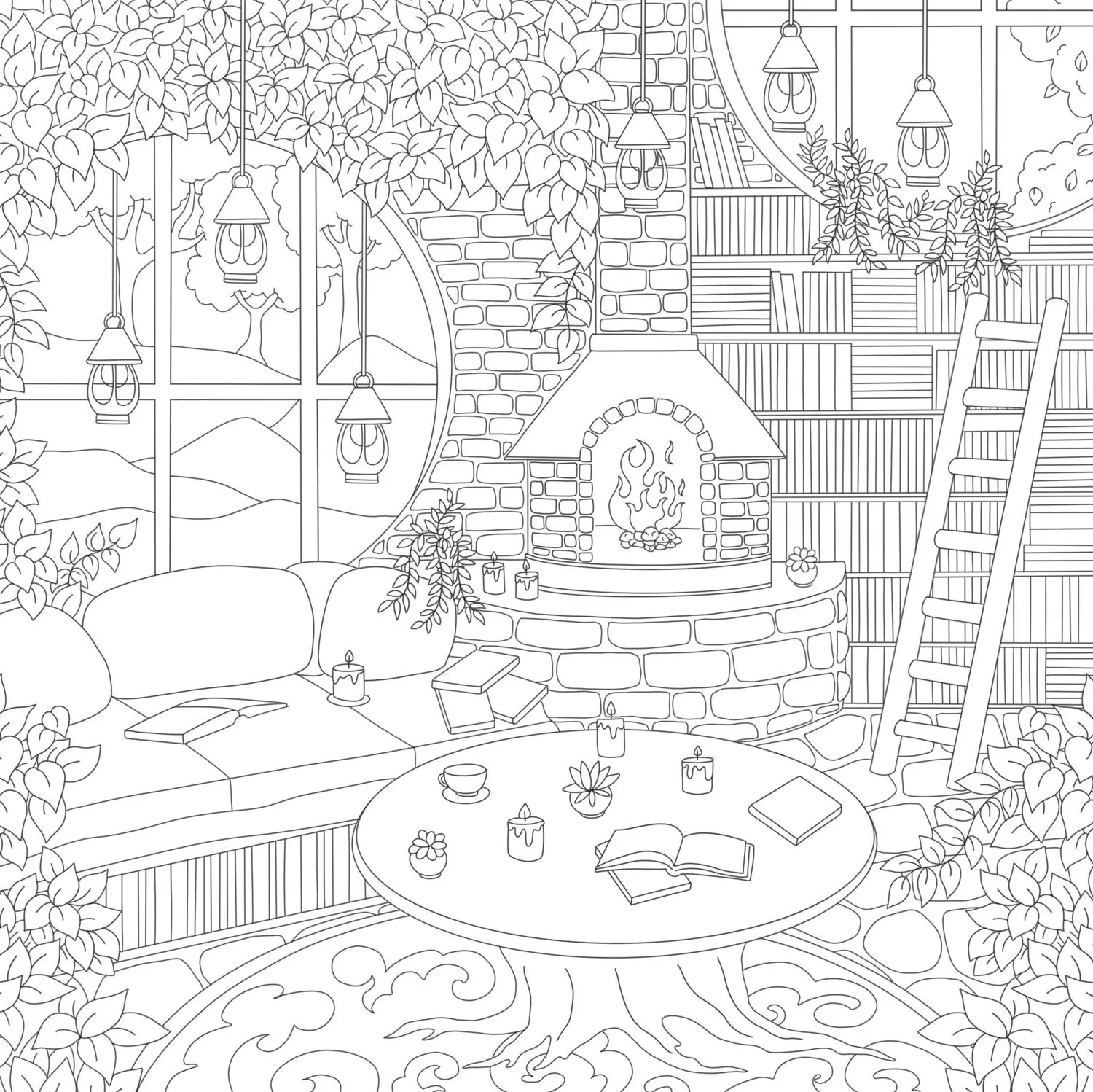 Bild: 9780008772758 | Cozy Bookshops: Colouring Book | Chrissy Lau | Taschenbuch | Englisch
