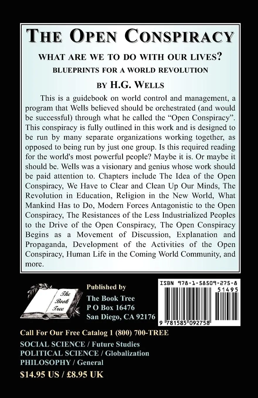 Rückseite: 9781585092758 | The Open Conspiracy | What Are We To Do With Our Lives? | H. G. Wells