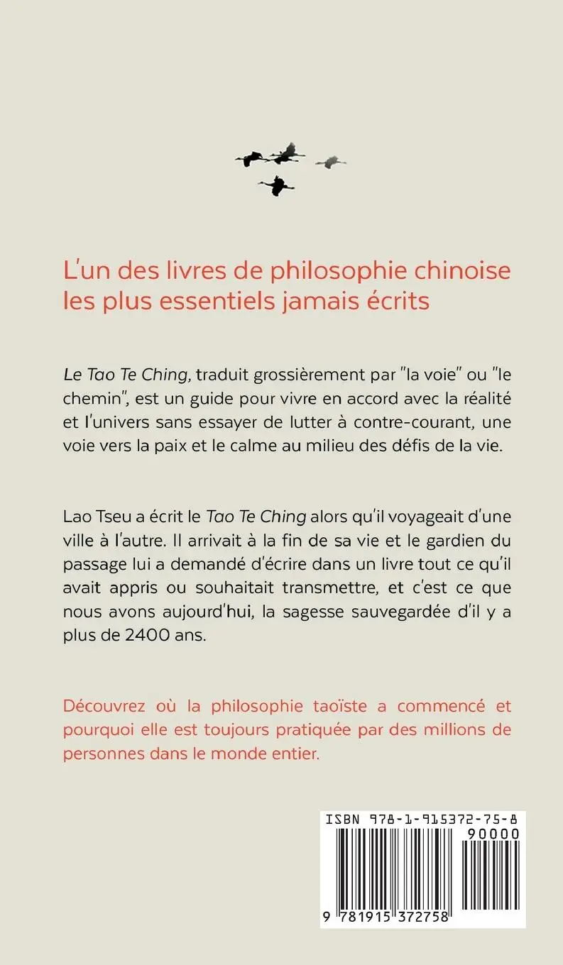 Rückseite: 9781915372758 | Tao Te Ching | La Voie, Le Chemin Traduction Francaise | Lao Tzu