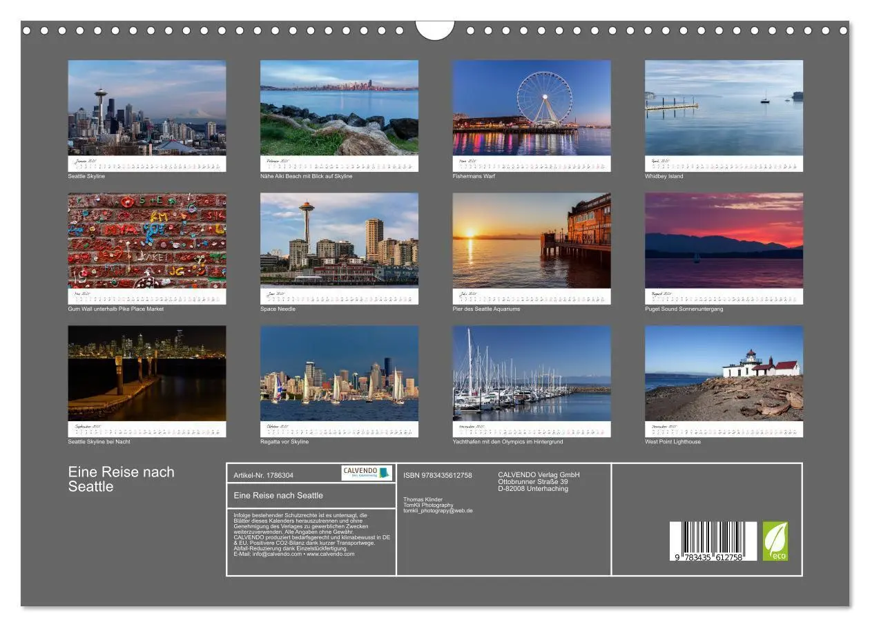 Bild: 9783435612758 | Eine Reise nach Seattle (Wandkalender 2025 DIN A3 quer), CALVENDO...