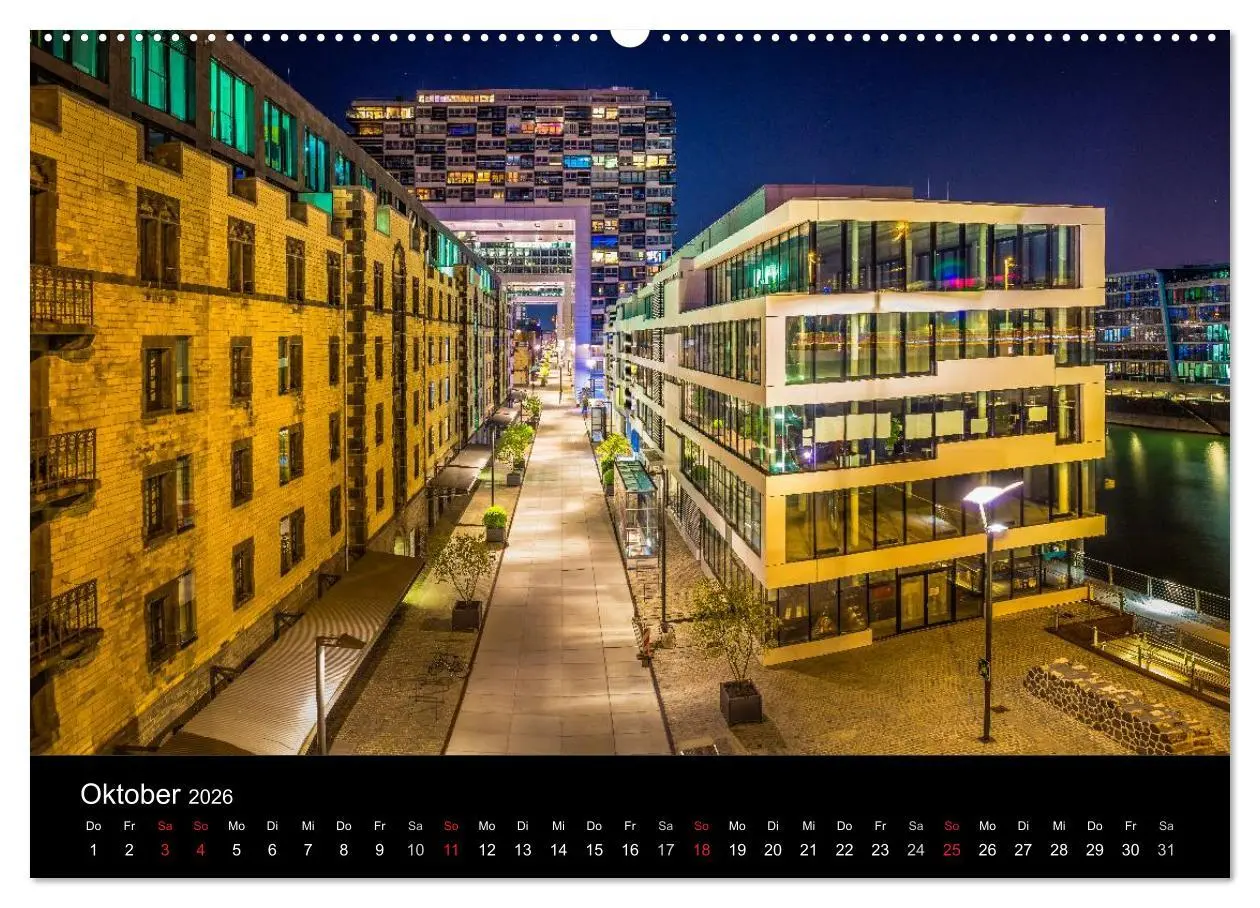 Bild: 9783516032758 | Köln Impressionen bei Nacht (hochwertiger Premium Wandkalender 2026...