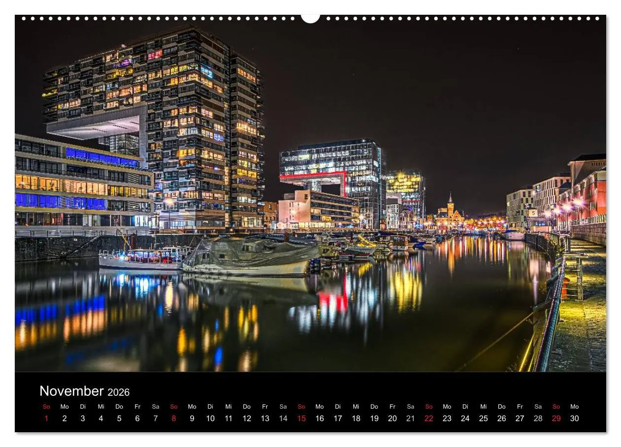 Bild: 9783516032758 | Köln Impressionen bei Nacht (hochwertiger Premium Wandkalender 2026...