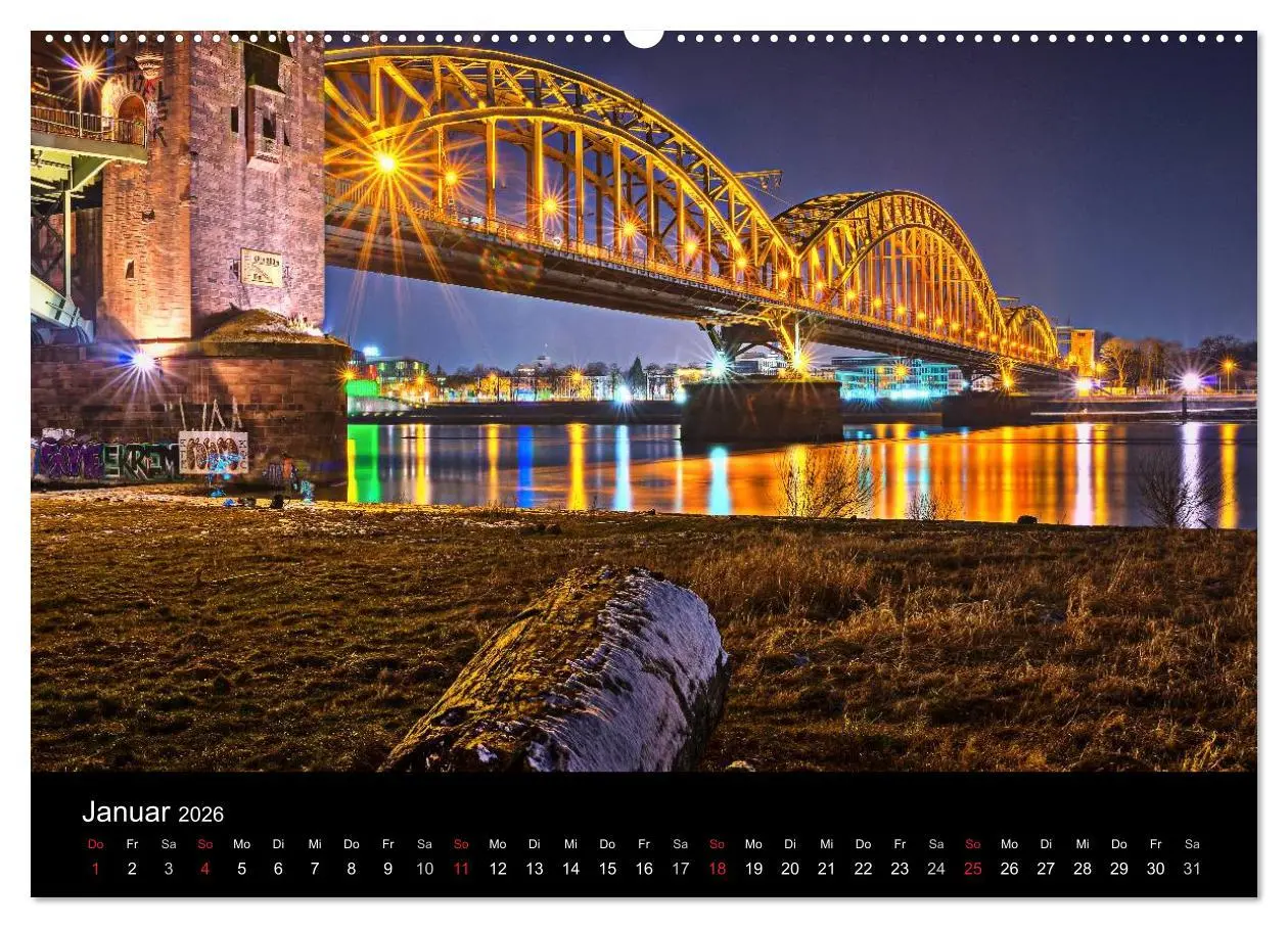 Bild: 9783516032758 | Köln Impressionen bei Nacht (hochwertiger Premium Wandkalender 2026...