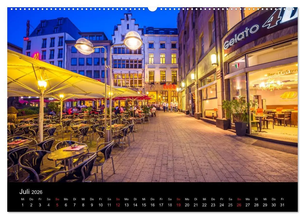 Bild: 9783516032758 | Köln Impressionen bei Nacht (hochwertiger Premium Wandkalender 2026...