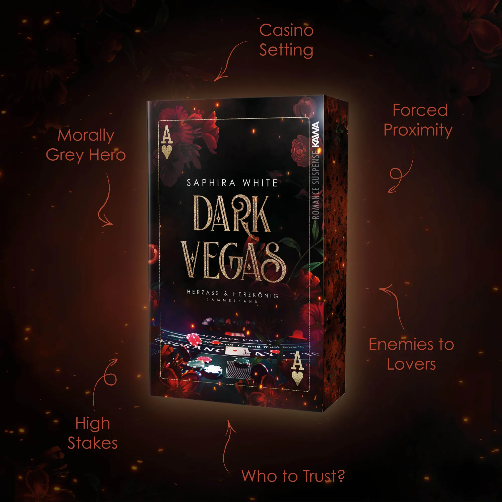 Bild: 9783986602758 | Dark Vegas Herzass und Herzkönig | Saphira White | Taschenbuch | 2026