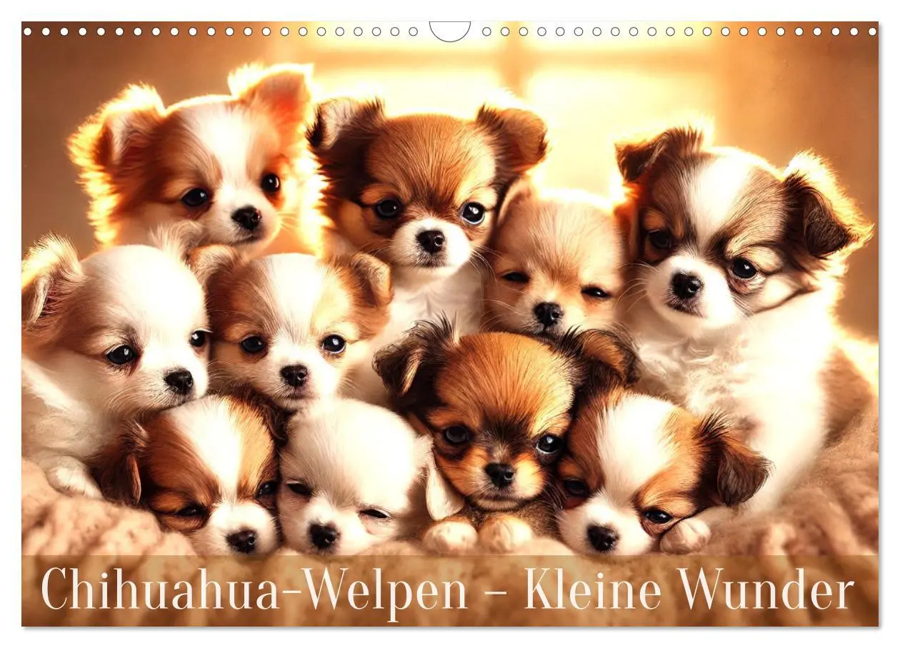 Cover: 9783457312858 | Chihuahua-Welpen - Kleine Wunder (Wandkalender 2026 DIN A3 quer),...