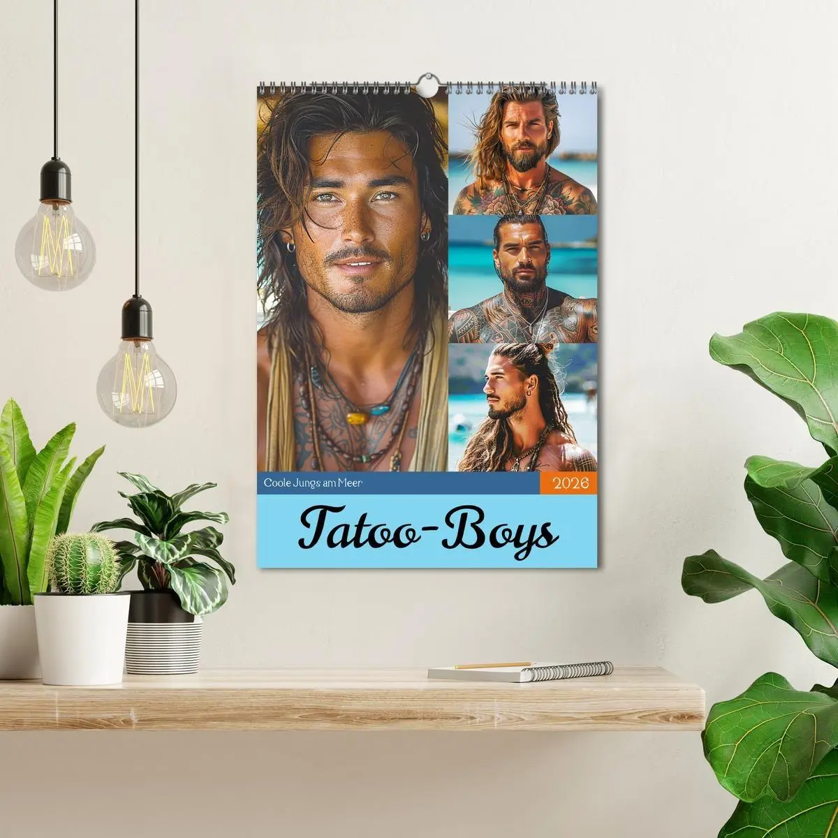 Bild: 9783516262858 | Tattoo-Boys. Coole Jungs am Meer (Wandkalender 2026 DIN A3 hoch),...
