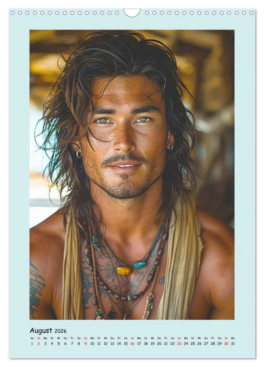 Bild: 9783516262858 | Tattoo-Boys. Coole Jungs am Meer (Wandkalender 2026 DIN A3 hoch),...