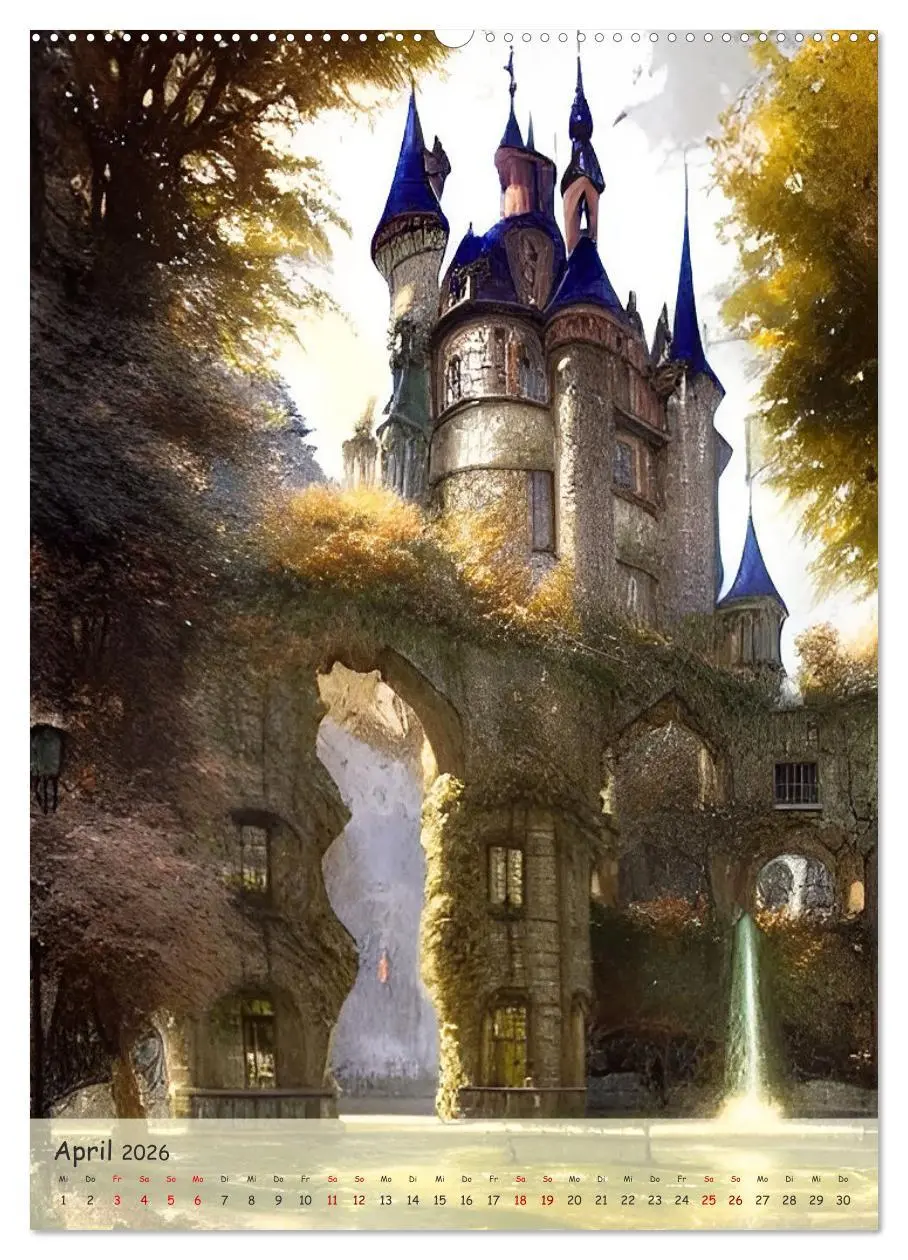 Bild: 9783516332858 | Märchenhafte Schlösser - In den Jahreszeiten - Digitalart...