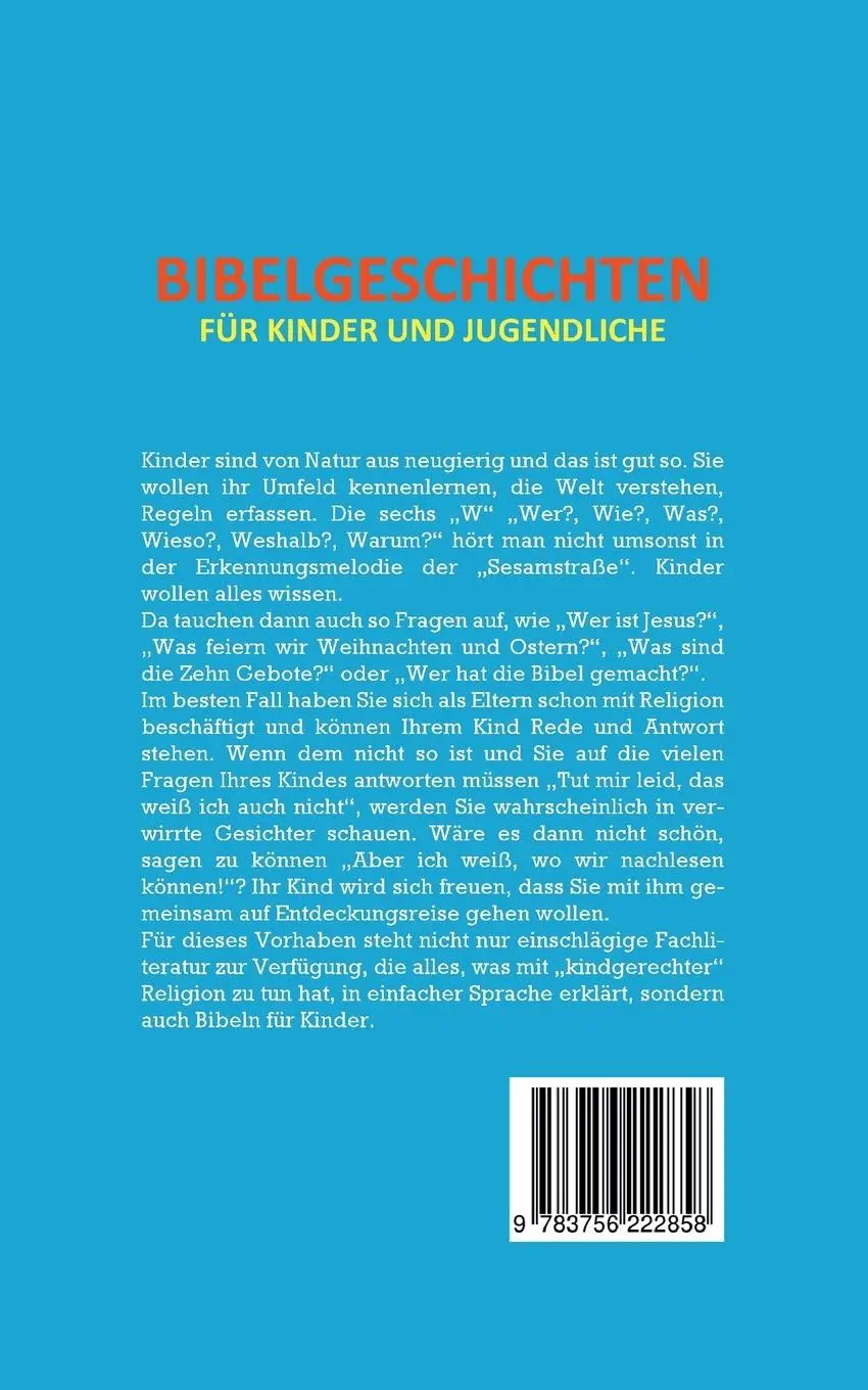 Rückseite: 9783756222858 | Bibelgeschichten für Kinder und Jugendliche | Anna-Lena Pagels | Buch