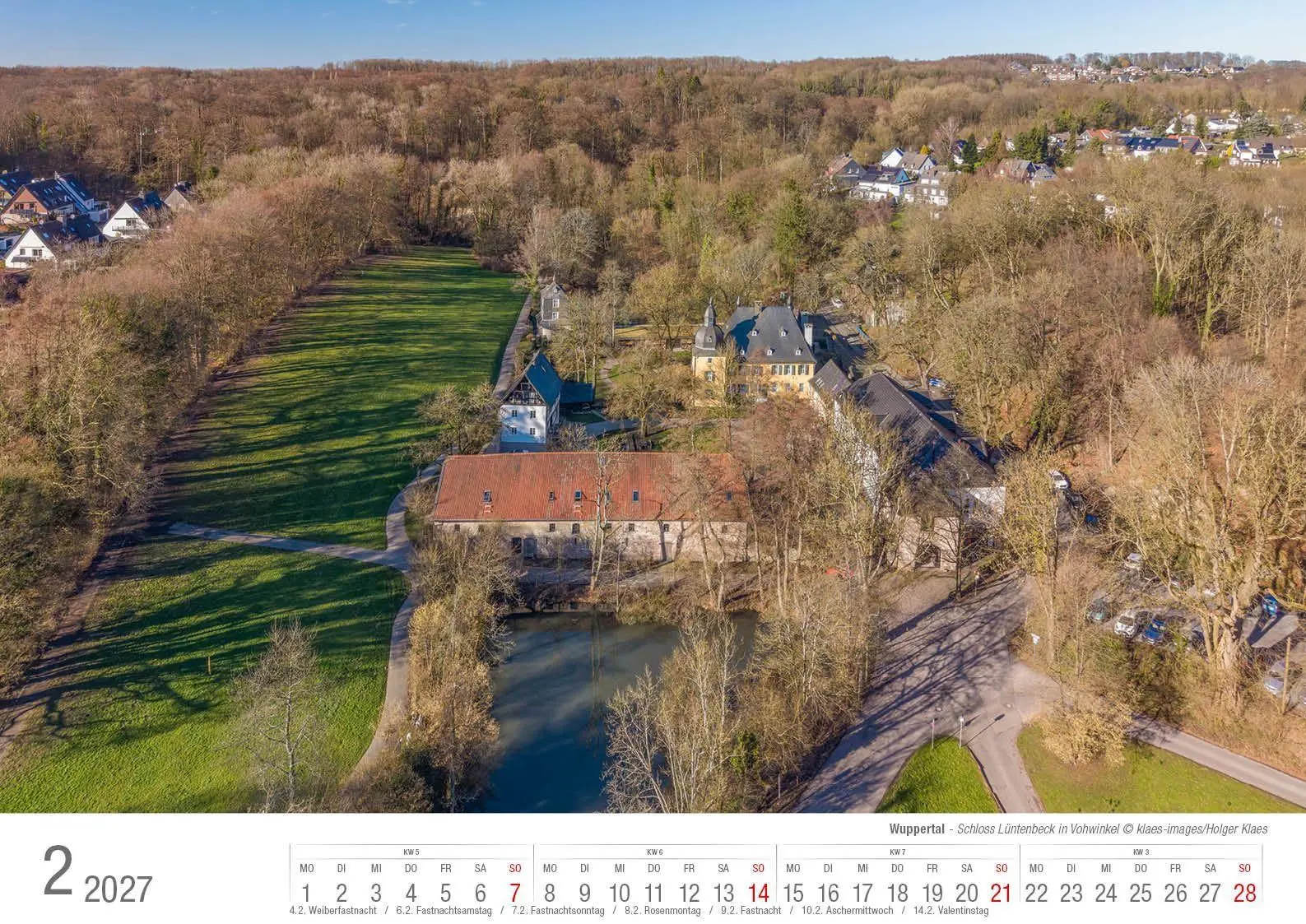 Bild: 9783965352858 | Wuppertal 2027 Bildkalender A3 Spiralbindung | Holger Klaes | Kalender