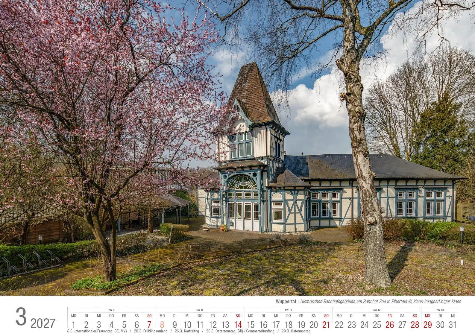 Bild: 9783965352858 | Wuppertal 2027 Bildkalender A3 Spiralbindung | Holger Klaes | Kalender