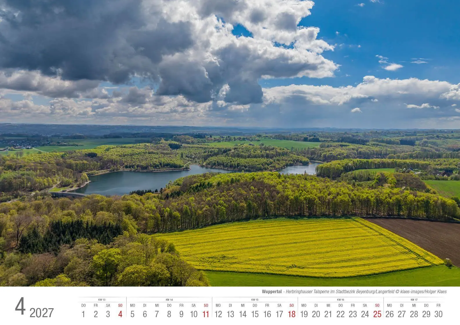 Bild: 9783965352858 | Wuppertal 2027 Bildkalender A3 Spiralbindung | Holger Klaes | Kalender