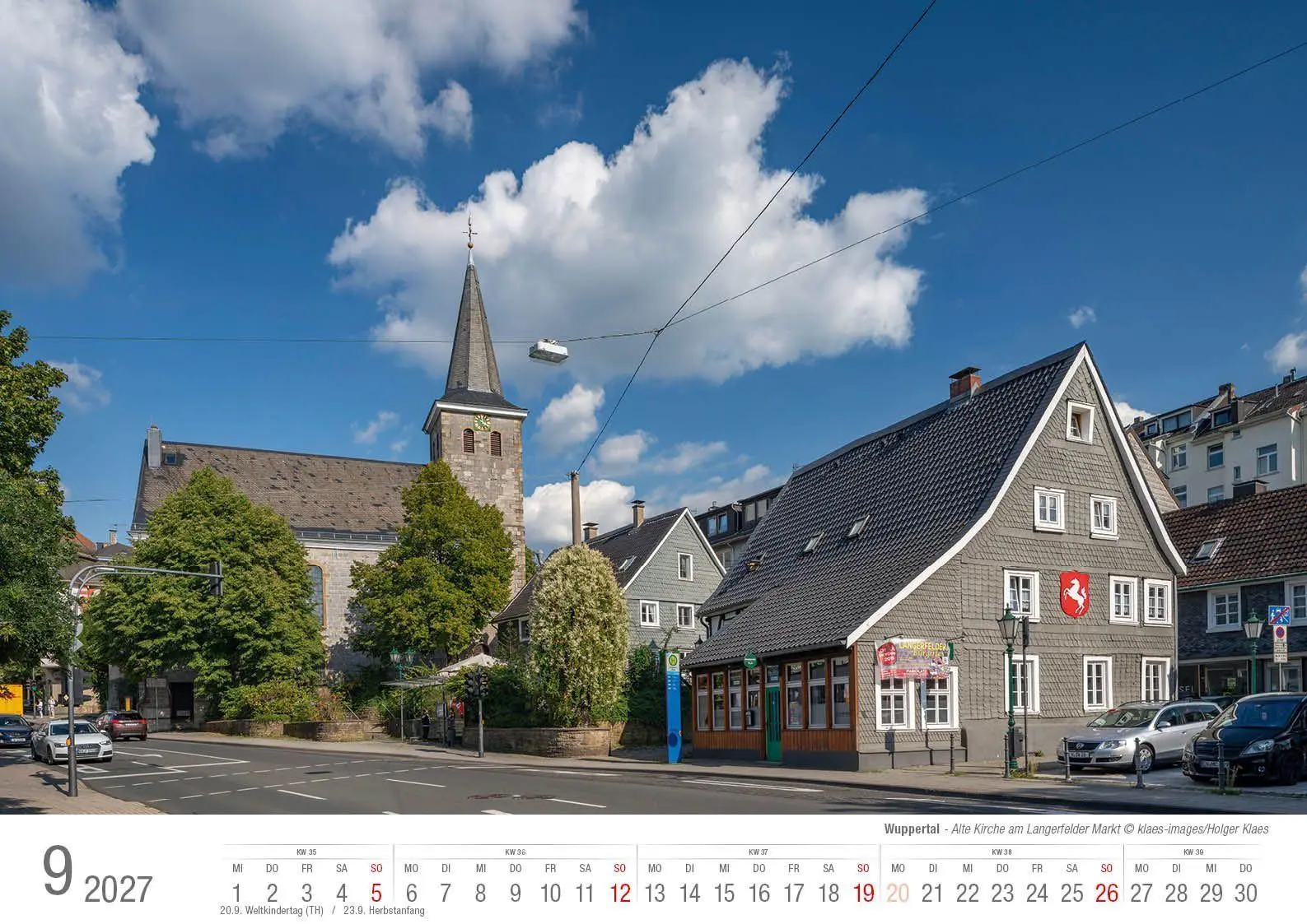 Bild: 9783965352858 | Wuppertal 2027 Bildkalender A3 Spiralbindung | Holger Klaes | Kalender