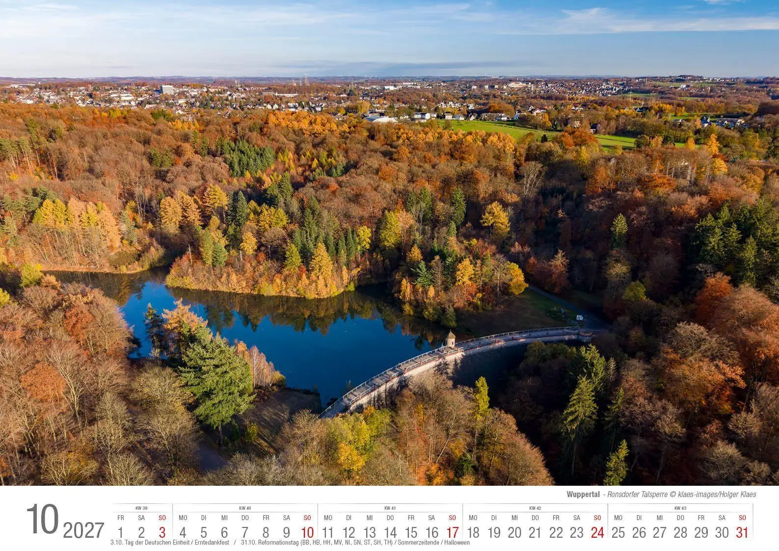 Bild: 9783965352858 | Wuppertal 2027 Bildkalender A3 Spiralbindung | Holger Klaes | Kalender