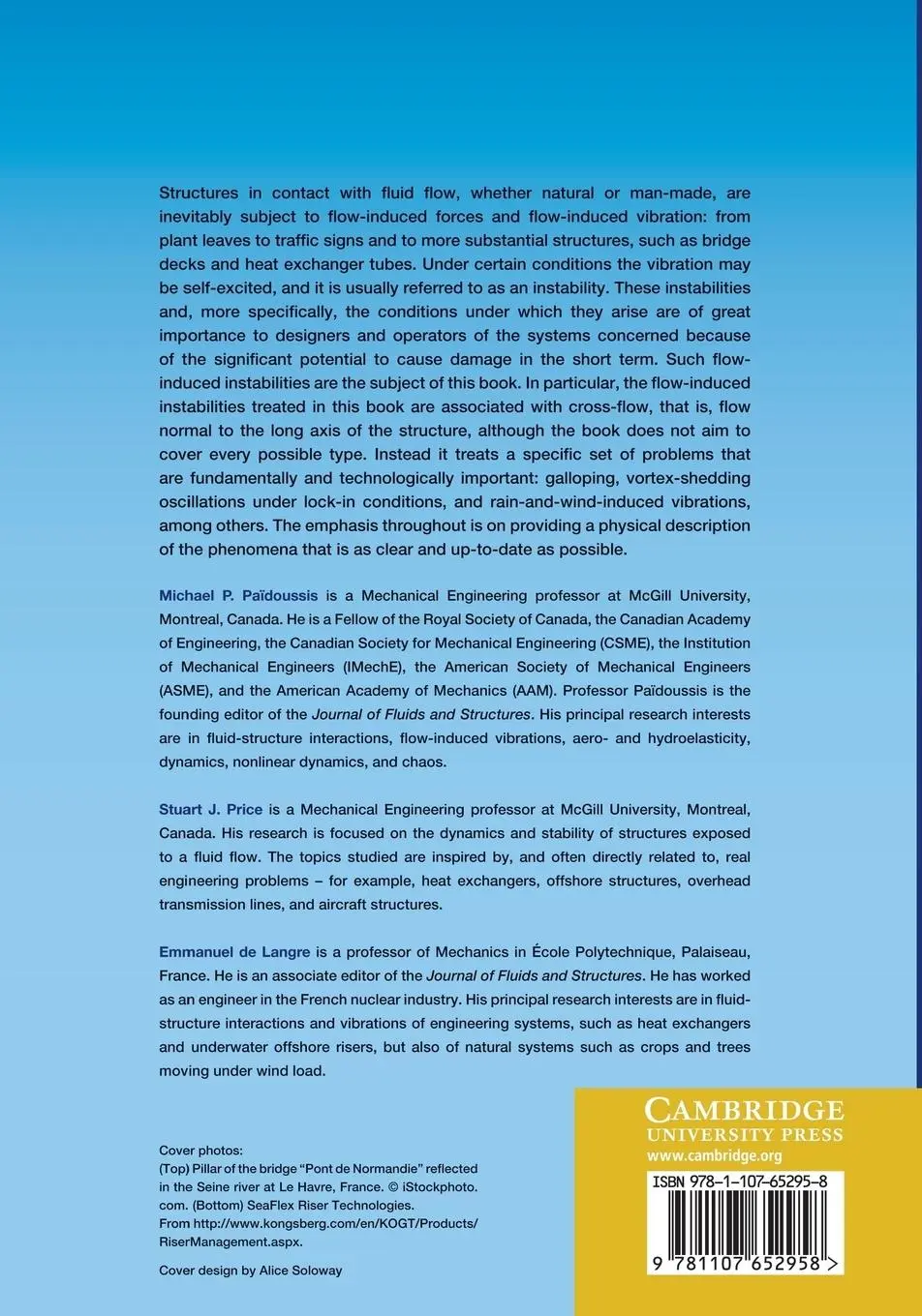 Rückseite: 9781107652958 | Fluid-Structure Interactions | Michael P. Païdoussis (u. a.) | Buch