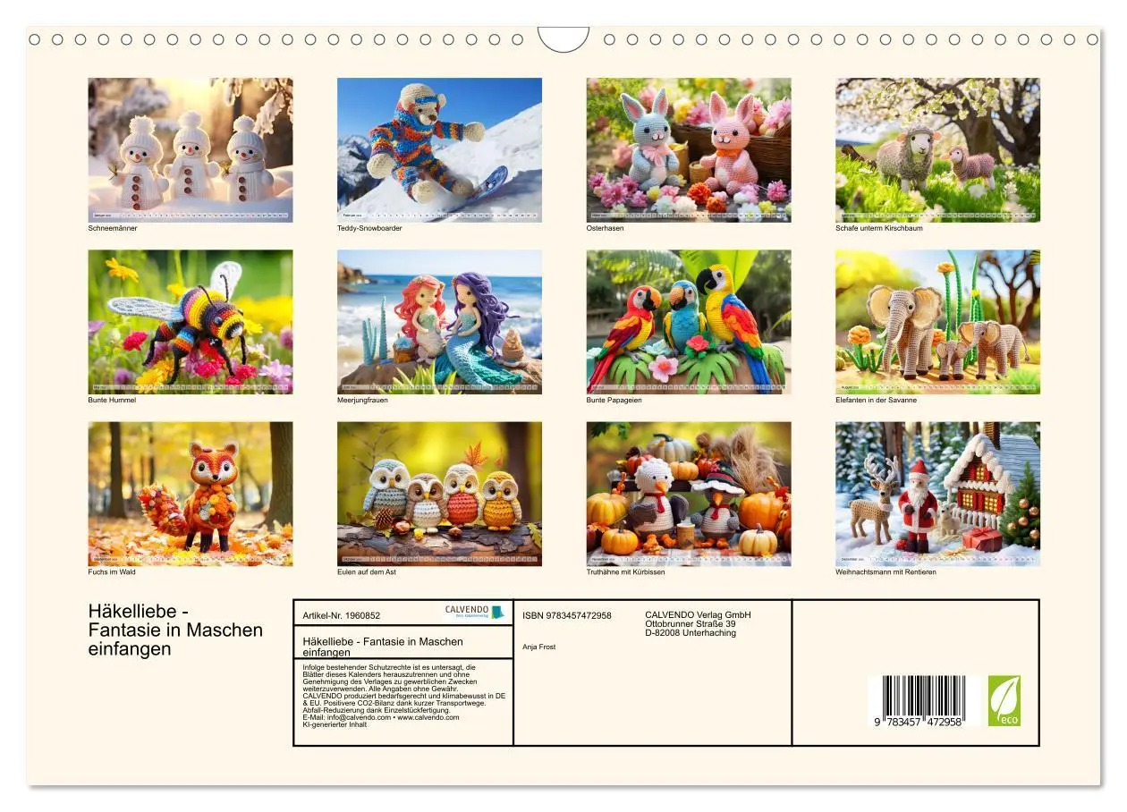 Bild: 9783457472958 | Häkelliebe - Fantasie in Maschen einfangen (Wandkalender 2026 DIN...