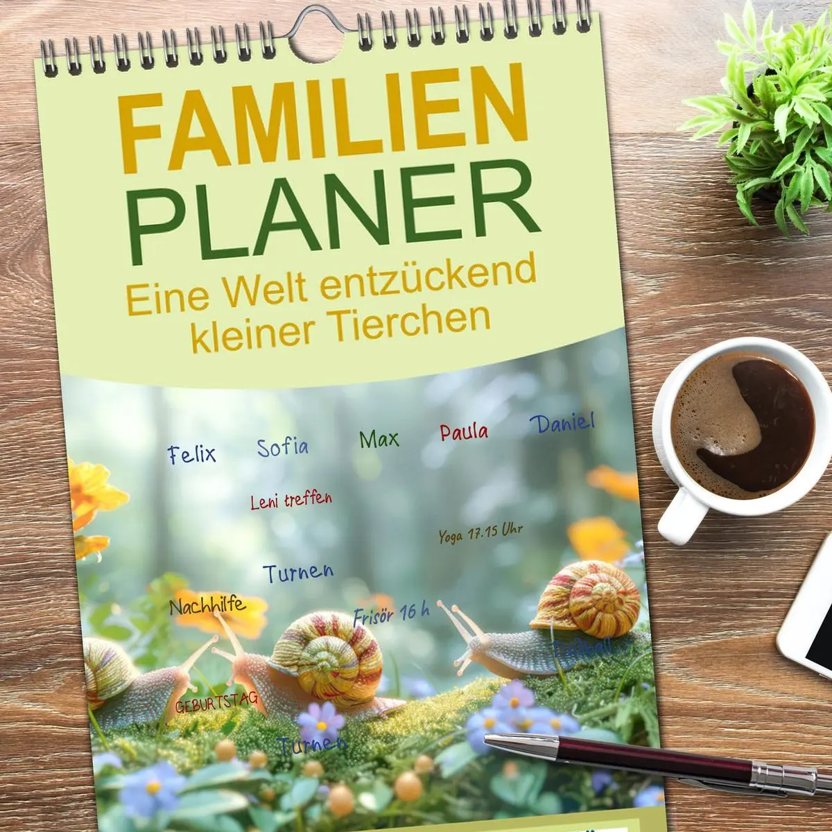 Bild: 9783516492958 | Familienplaner 2026 - Eine Welt entzückend kleiner Tierchen mit 5...