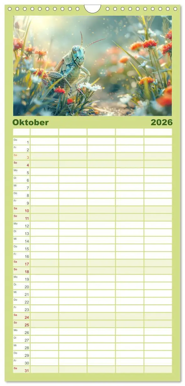 Bild: 9783516492958 | Familienplaner 2026 - Eine Welt entzückend kleiner Tierchen mit 5...