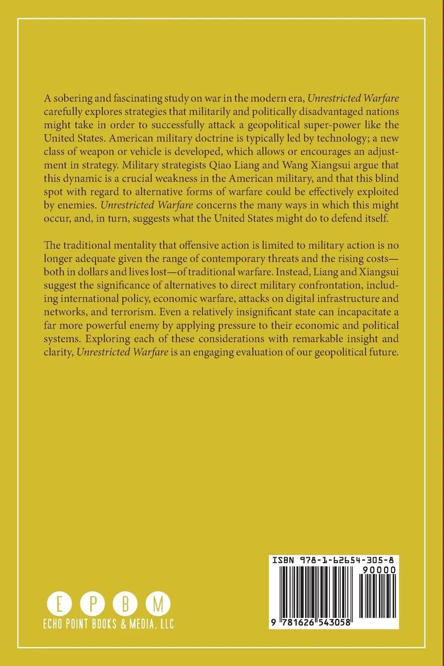 Rückseite: 9781626543058 | Unrestricted Warfare | China's Master Plan to Destroy America | Buch