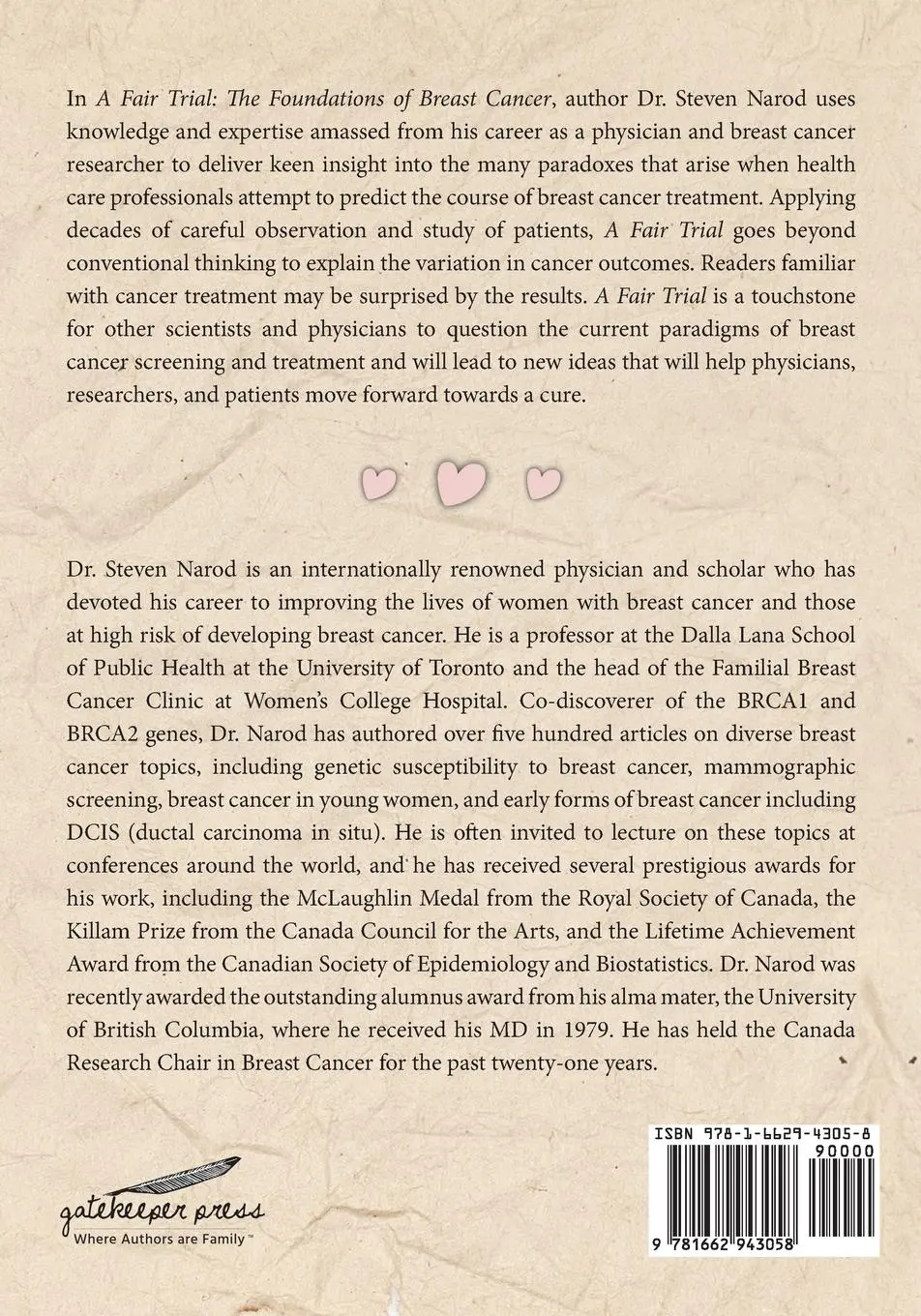 Rückseite: 9781662943058 | A Fair Trial | The Foundations of Breast Cancer | Steven Narod | Buch
