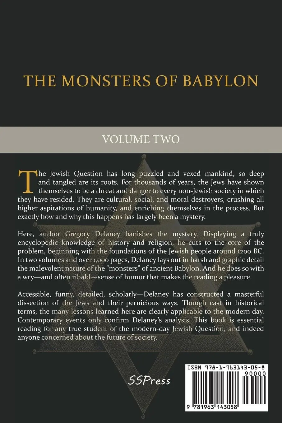 Rückseite: 9781963143058 | The Monsters of Babylon | How the Jews Betrayed Mankind (Volume Two)