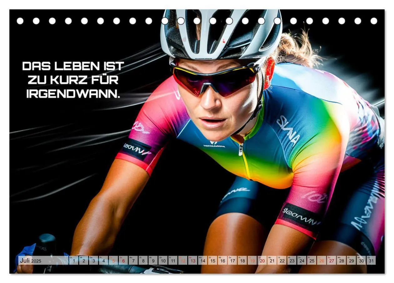 Bild: 9783383873058 | Rennrad und Motivation (Tischkalender 2025 DIN A5 quer), CALVENDO...