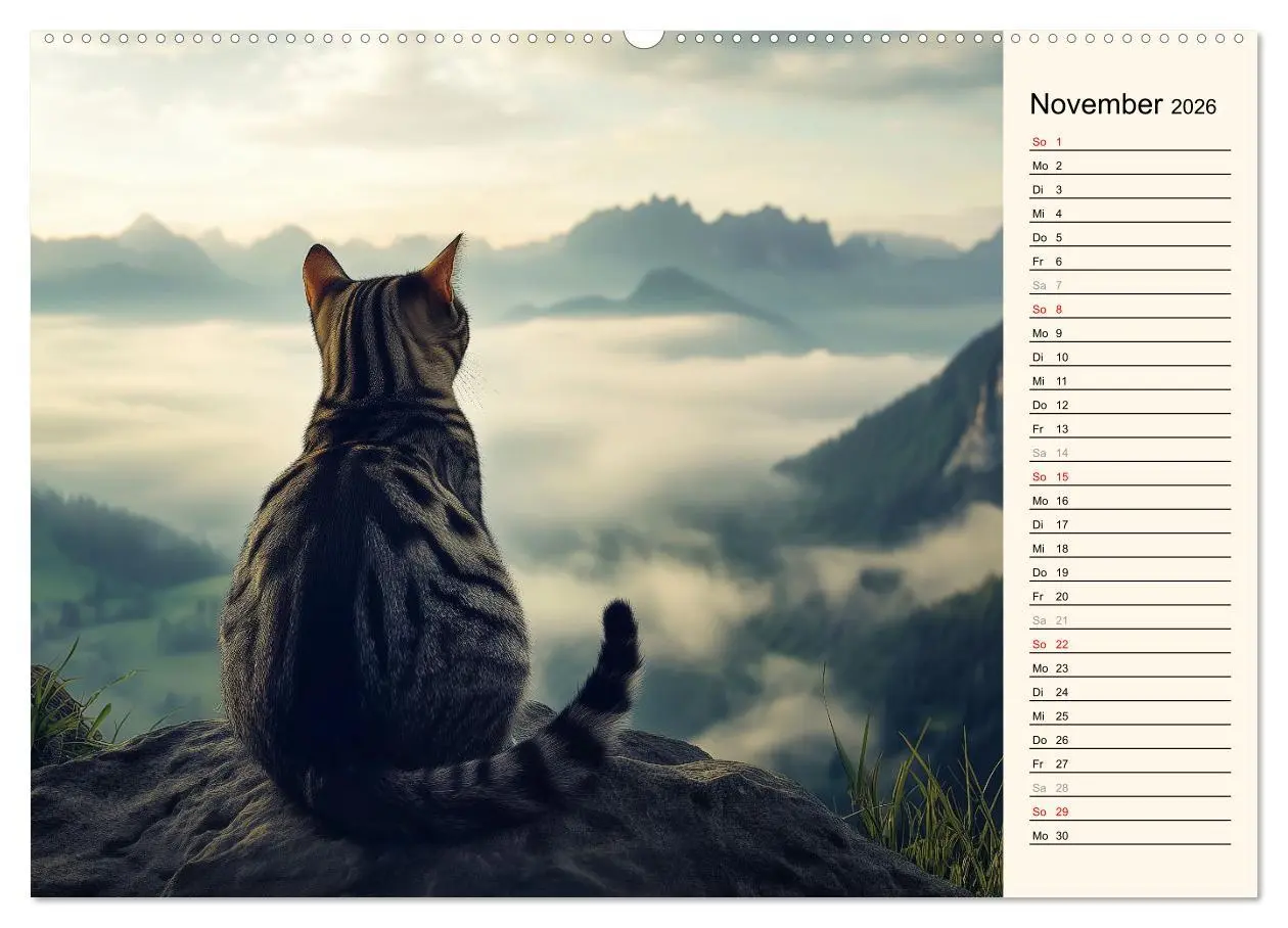 Bild: 9783457363058 | Katzen schaffen Kunst (Wandkalender 2026 DIN A2 quer), CALVENDO...