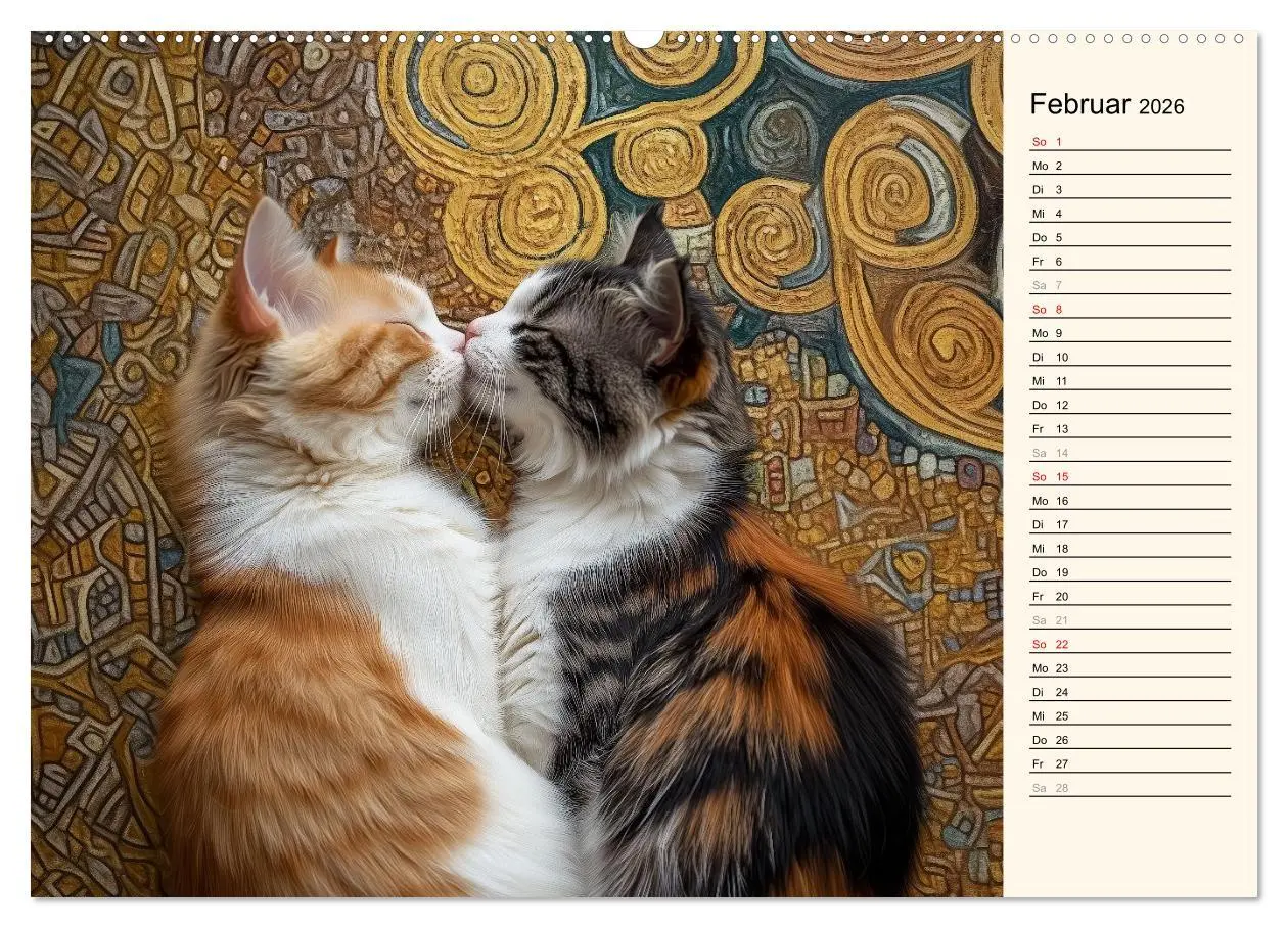 Bild: 9783457363058 | Katzen schaffen Kunst (Wandkalender 2026 DIN A2 quer), CALVENDO...