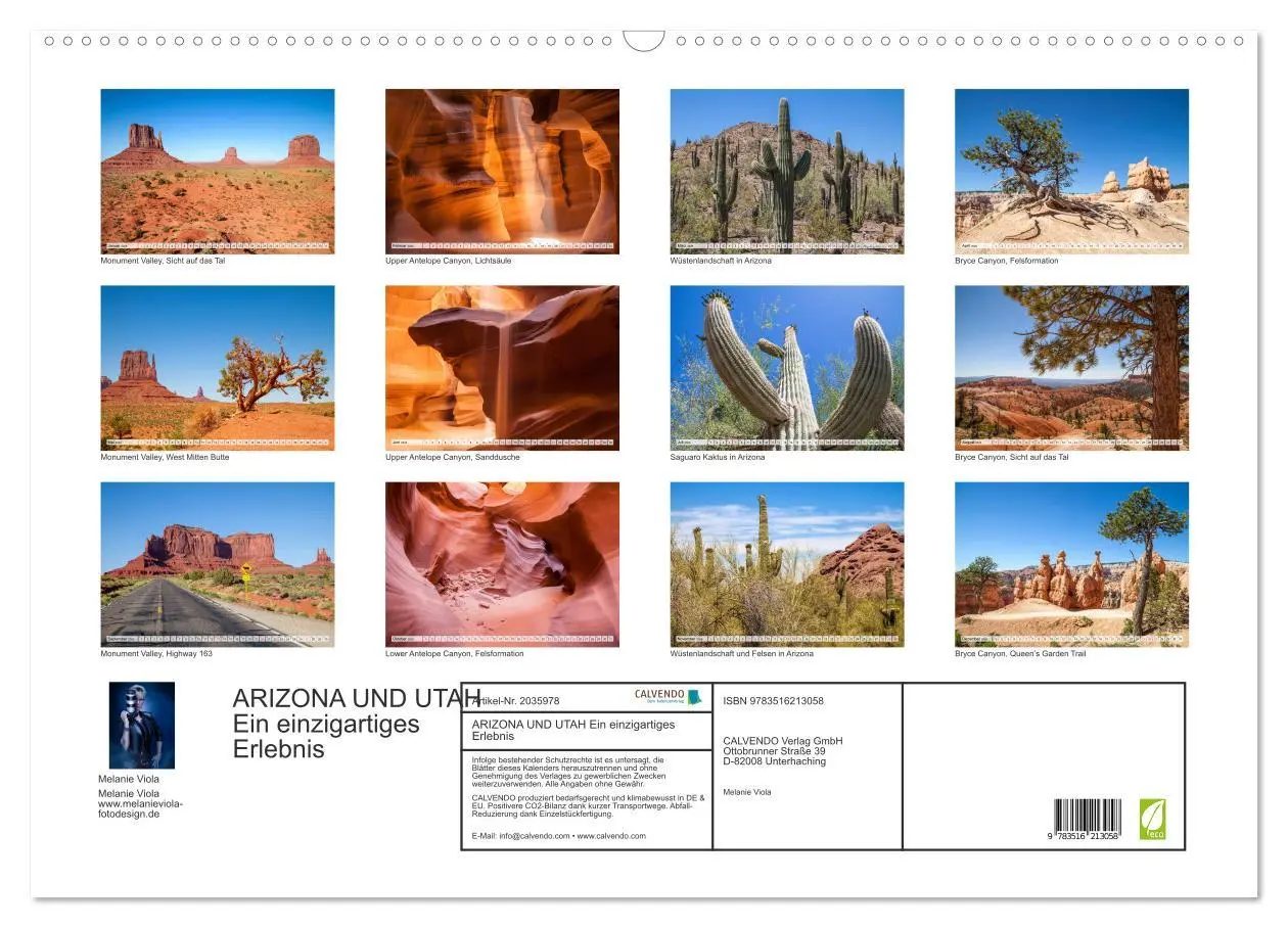 Bild: 9783516213058 | ARIZONA UND UTAH Ein einzigartiges Erlebnis (Wandkalender 2026 DIN...