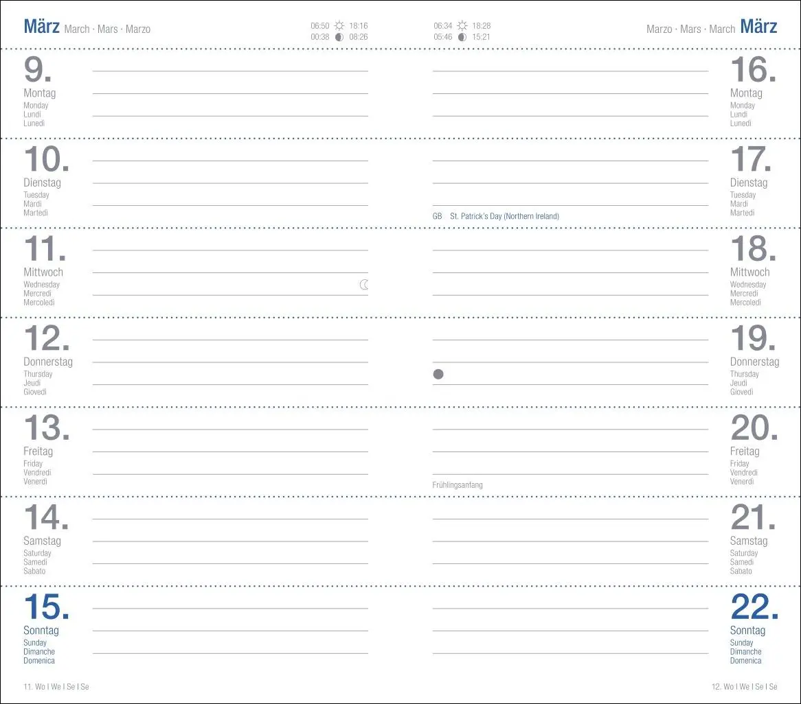 Bild: 9783756413058 | Wochen-Taschenkalender, schwarz 2026 | Heye | Buch | Bürokalender Heye
