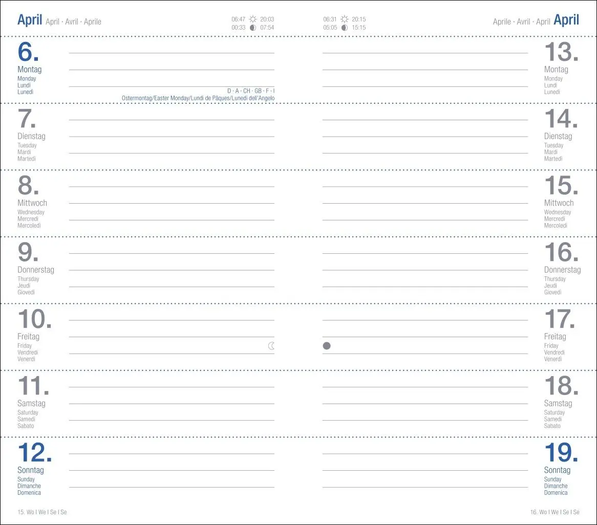 Bild: 9783756413058 | Wochen-Taschenkalender, schwarz 2026 | Heye | Buch | Bürokalender Heye
