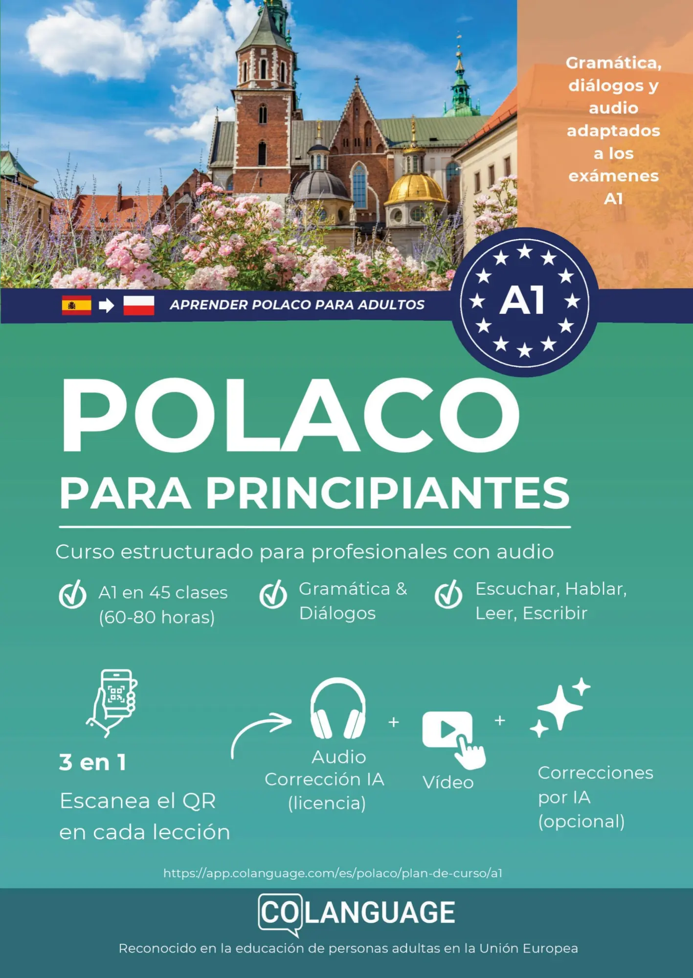 Cover: 9791388253058 | Aprender polaco A1 para principiantes. Curso estructurado para...