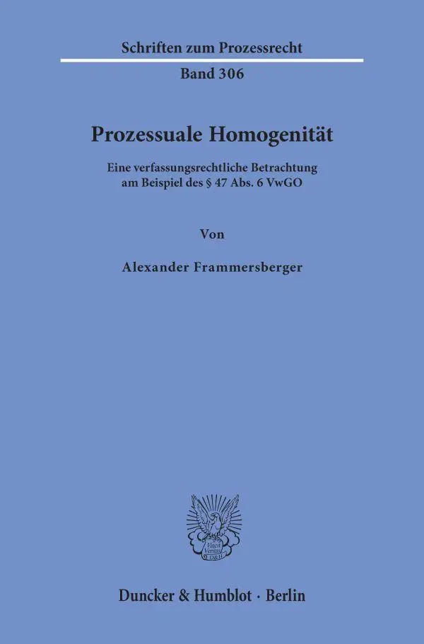 Prozessuale Homogenität