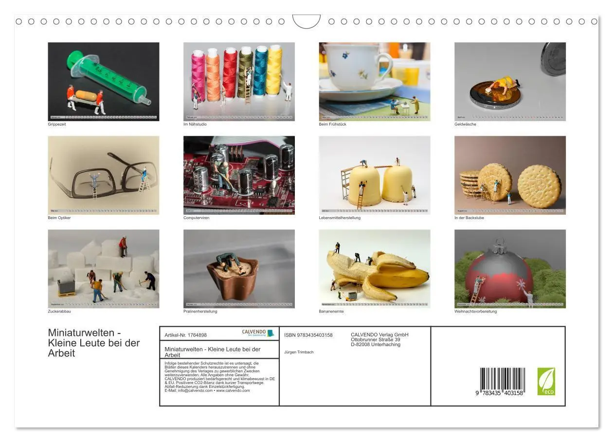 Bild: 9783435403158 | Miniaturwelten - Kleine Leute bei der Arbeit (Wandkalender 2025 DIN...