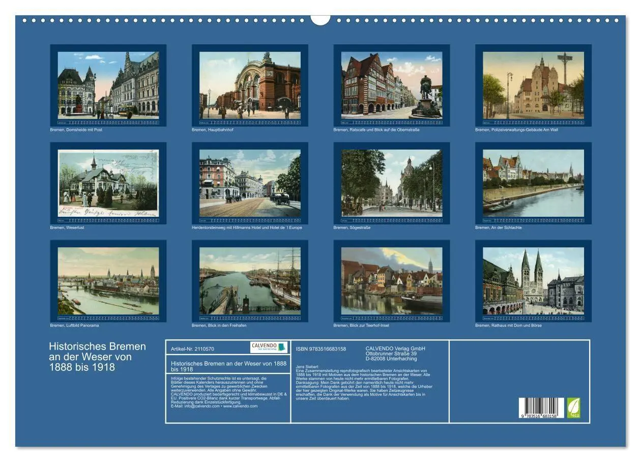 Bild: 9783516683158 | Historisches Bremen an der Weser von 1888 bis 1918 (Wandkalender...